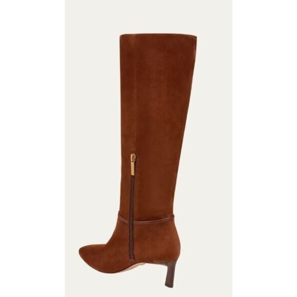 Veronica Beard Women's Kenzie Cedar Suede Mid Tall Boots Sz 8 NIB 798 - Picture 3 of 9